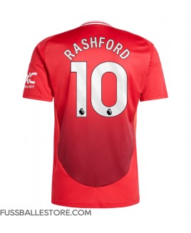 Günstige Manchester United Marcus Rashford #10 Heimtrikot 2024-25 Kurzarm